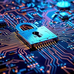 Advanced quantum cryptography methods preventing cyber threats and ensuring digital security - obrazy, fototapety, plakaty