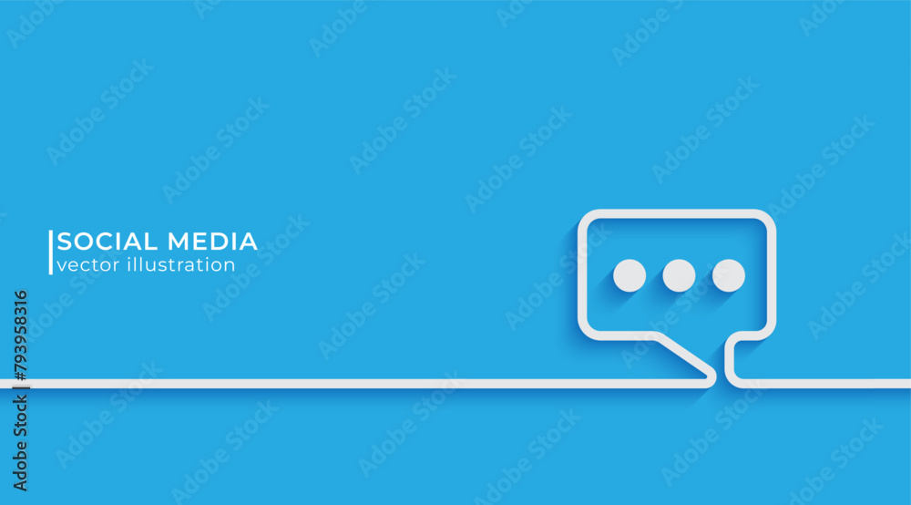 Aufkleber message notification line icon with silhouette. social media, new message concept. vector illustrati