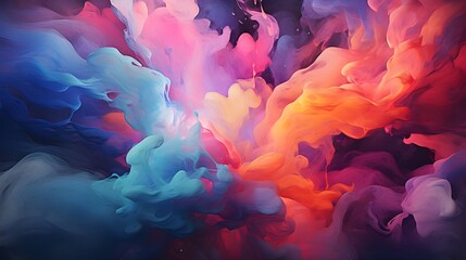 A contemporary and imaginative abstract backdropOil paint: An abstract backdrop texture with wavy lines and bright paintings with a rainbow of colors that blend together to create visually striking ar