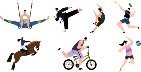 Athletic Grace: A Collage of Various Sports Activities