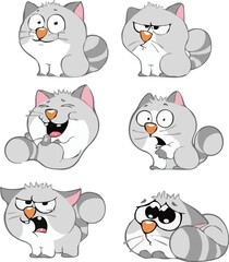 Cat Emoji In Different Mood.eps