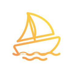Sail Boat vector icon