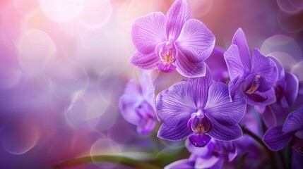 Fototapeta na wymiar Purple orchids flower in a very beautiful manner