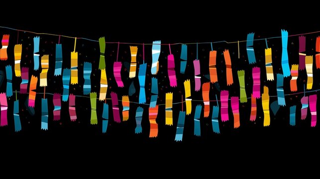 A Vibrant Collection of Socks in Diverse Patterns Hanging on a Clothesline