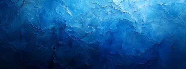 A vibrant abstract image with various shades of blue