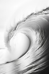 Monochrome image of a powerful curling ocean wave sea
Concept: nature, power, ocean, monochrome, motion