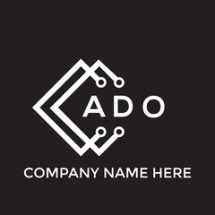 ADO letter logo design. ADO creative initials letter logo concept. ADO letter design.
