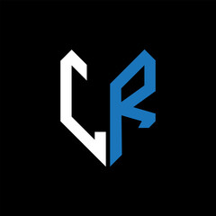 LR letter logo design on Black background. LR creative initials letter logo concept. LR letter design.

