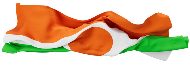 Vibrant Orange, White, and Green Flag of Niger with Center Circle