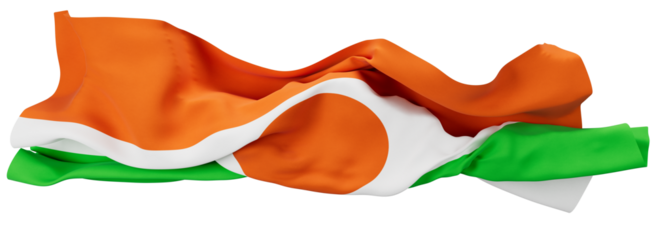 Vibrant Orange, White, and Green Flag of Niger with Center Circle