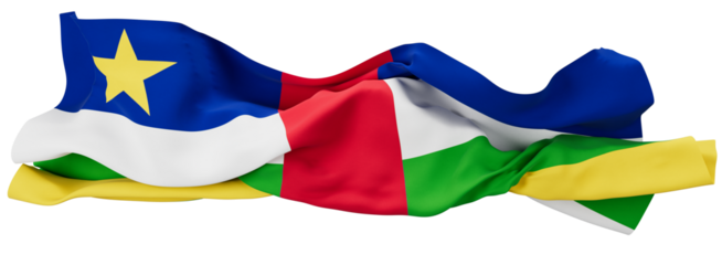 The Central African Republic's Flag Billows with Bright, Optimistic Colors