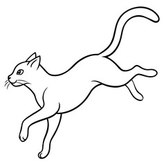 jumping cat vector illustration