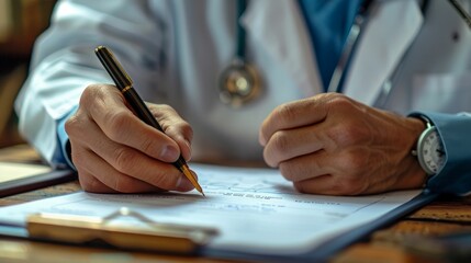 Doctor's Careful Consideration of Patient's Medical Chart. Generative ai