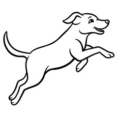 jumping dog vector illustration