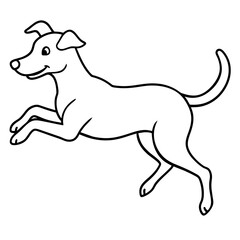 jumping dog vector illustration