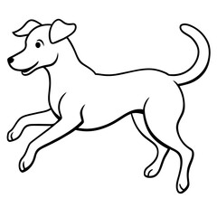 jumping dog vector illustration