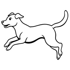 jumping dog vector illustration