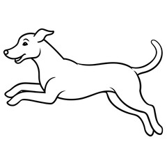 jumping dog vector illustration