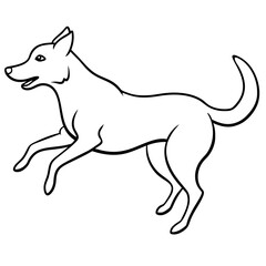 jumping dog vector illustration