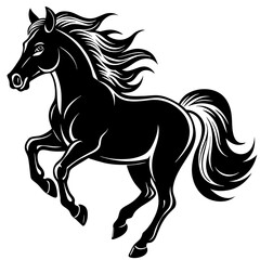 horse with wings vector illustration