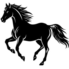 horse with wings vector illustration