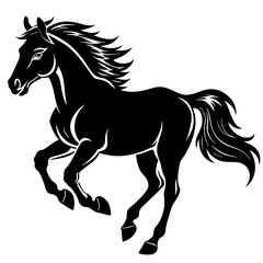 Horse silhouette vector illustration