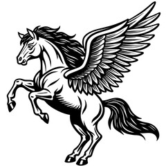 Horse with wings vector illustration