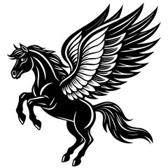 Horse with wings vector illustration