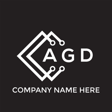 AGD letter logo design. AGD creative initials letter logo concept. AGD letter design.
