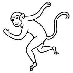 smiley monkey vector illustration