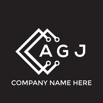 AGJ letter logo design. AGJ creative initials letter logo concept. AGJ letter design.
