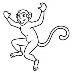 Fototapeta premium naughty monkey vector illustration