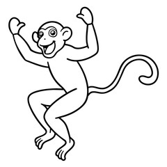 smiley monkey vector illustration