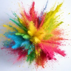 Explosion de peintures multicolores