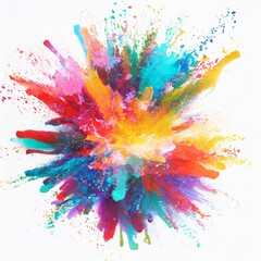 Eclaboussure de peintures multicolores