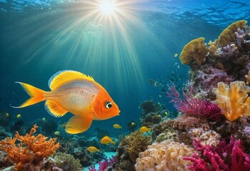 Coral Kingdom: Tropical Fish and Jellyfish in Their Natural Habitat