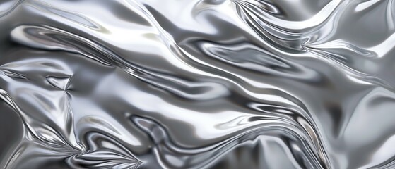 Silver Metal Wave Geometry Pattern Background