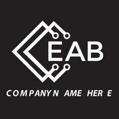 Obraz premium .EAB letter logo design on white background. EAB creative initials letter logo concept. EAB letter design. 