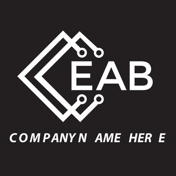 .EAB letter logo design on white background. EAB creative initials letter logo concept. EAB letter design.	

