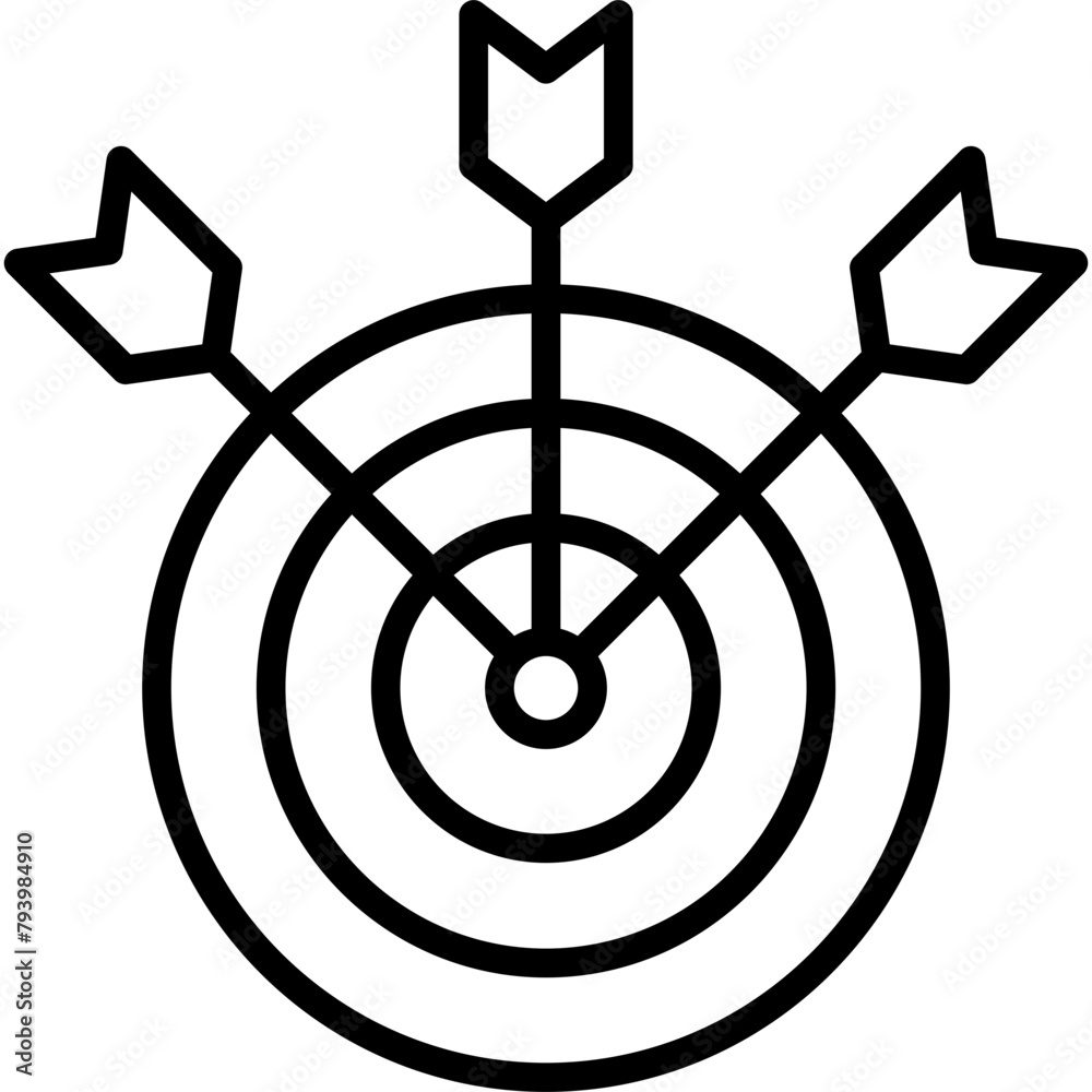 Wall mural target icon