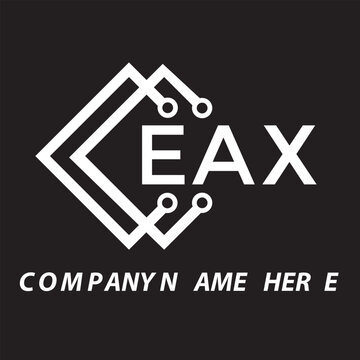 EAX letter logo design on white background. EAX creative initials letter logo concept. EAX letter design.	
