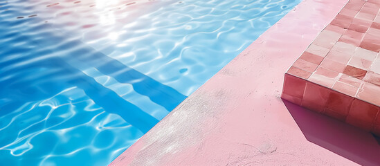 Colorful pastelswimming pool background.for design wallpaper