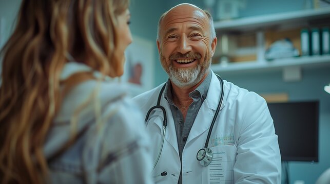 Doctors talking to pacients 