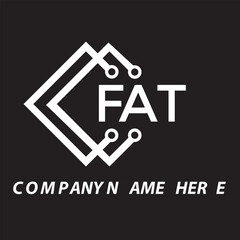 FAT letter logo design. FAT creative initials letter logo concept. FAT letter design.
