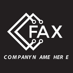 FAX letter logo design. FAX creative initials letter logo concept. FAX letter design.
