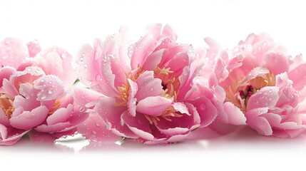 Gentle petals with raindrops, ideal for themes of renewal and soft, natural beauty.