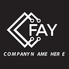 FAY letter logo design. FAY creative initials letter logo concept. FAY letter design.
