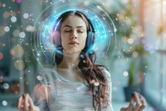 Melatonin's role in stress response modulation alongside imagery and listening habits affecting REM sleepwalking recovery through earphones and sleep aid interventions.