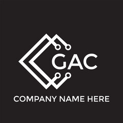 GAC letter logo design. GAC creative initials letter logo concept. GAC letter design.
