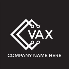 VAX letter logo design. VAX creative initials letter logo concept. VAX letter design.
